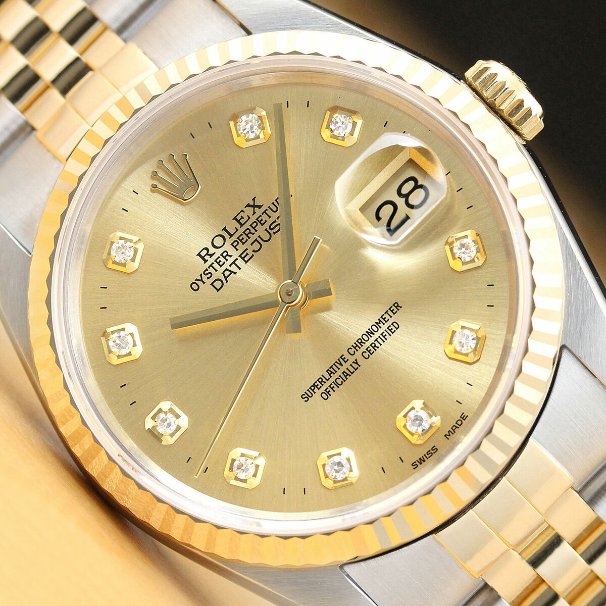 Rolex Oyster Perpetual Datejust 36 – Champagne Diamond Dial